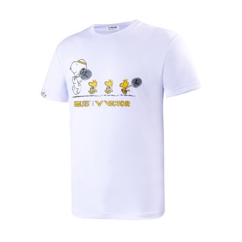 🏸凱欣體育🏸勝利VICTOR 史努比聯名T恤排汗衫Snoopy 白T-Shirt | 蝦皮購物