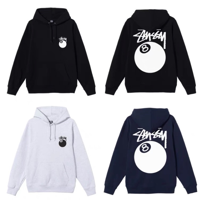 STUSSY 8 BALL HOODIE 8號球大學T&帽T 🎱 撞球長袖男女情侣款八號球