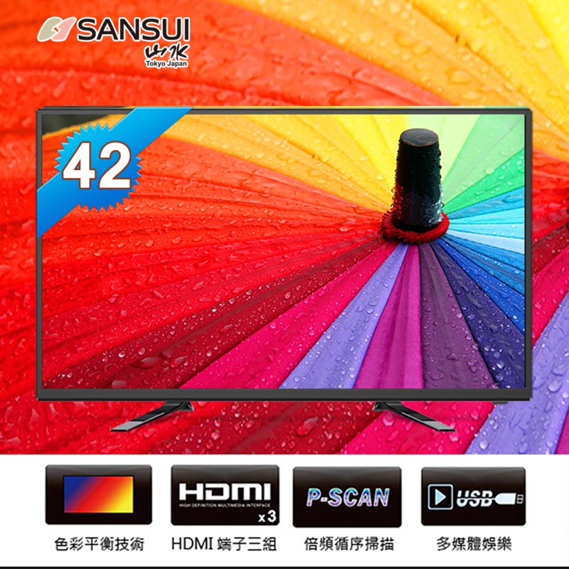 SANSUI山水42型FHD液晶顯示器+視訊盒SLED-4203 (全新未拆封） | 蝦皮購物 