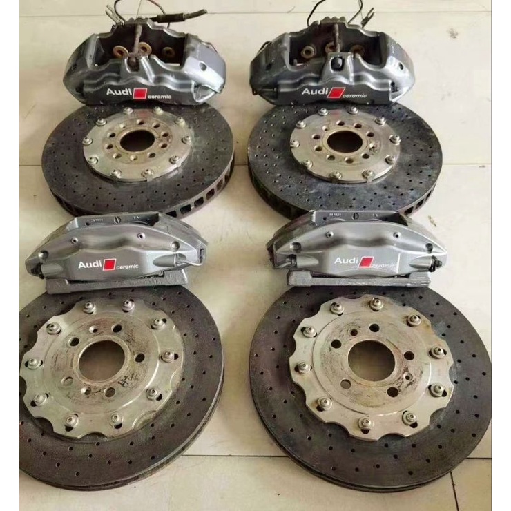 #audi R8 拆下陶瓷複合式PCCB煞車系統,品項漂亮，附贈全新煞車皮，歡迎詢問。 | 蝦皮購物