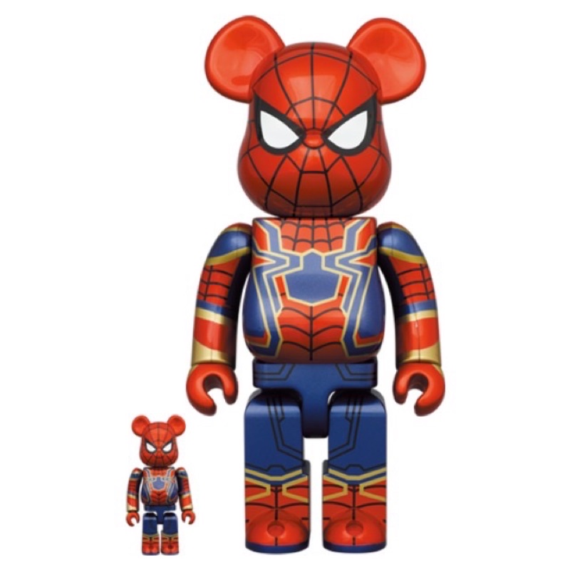 全新現貨」鋼鐵蜘蛛人BEARBRICK BE@RBRICK Iron Spider 死侍400%+100