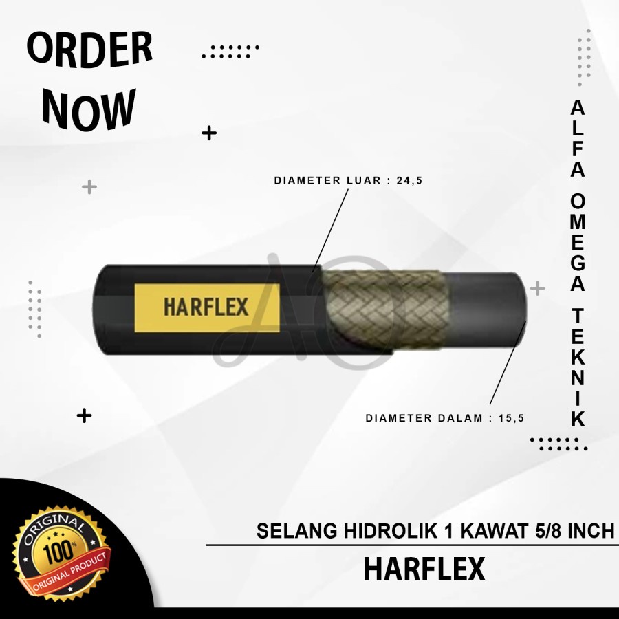 HARFLEX 5/8 英寸 1 線液壓軟管液壓軟管 130 BAR | 蝦皮購物