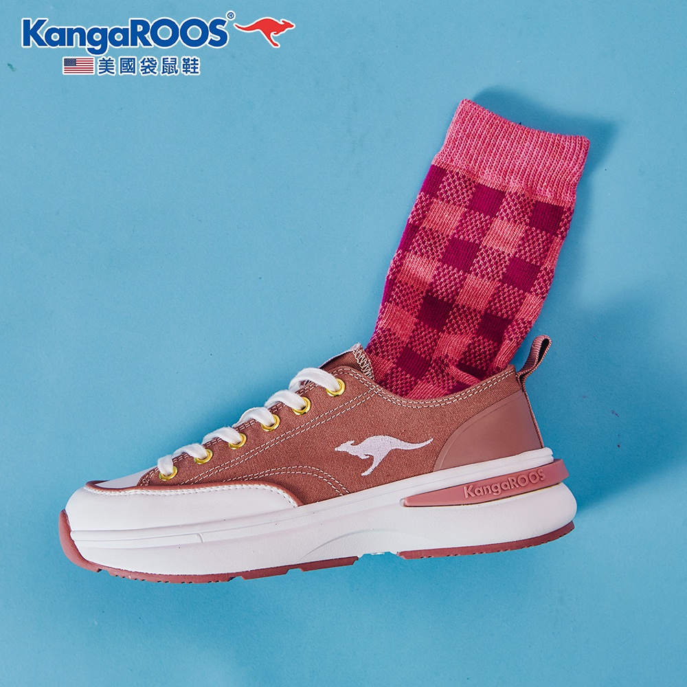 【KangaROOS 美國袋鼠鞋】女運動帆布鞋