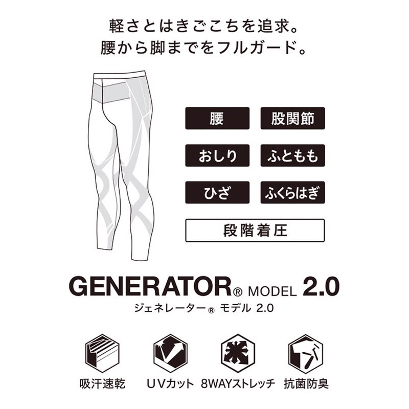 日本華歌爾CW-X 女生Generator 2.0頂級系列HZY399 緊身褲壓縮褲路跑