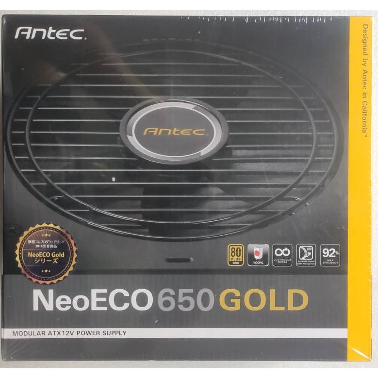 淡水硬漢@ Antec 安鈦克Ne650G GOLD 650W 電源供給器Ne650 POWER 電源