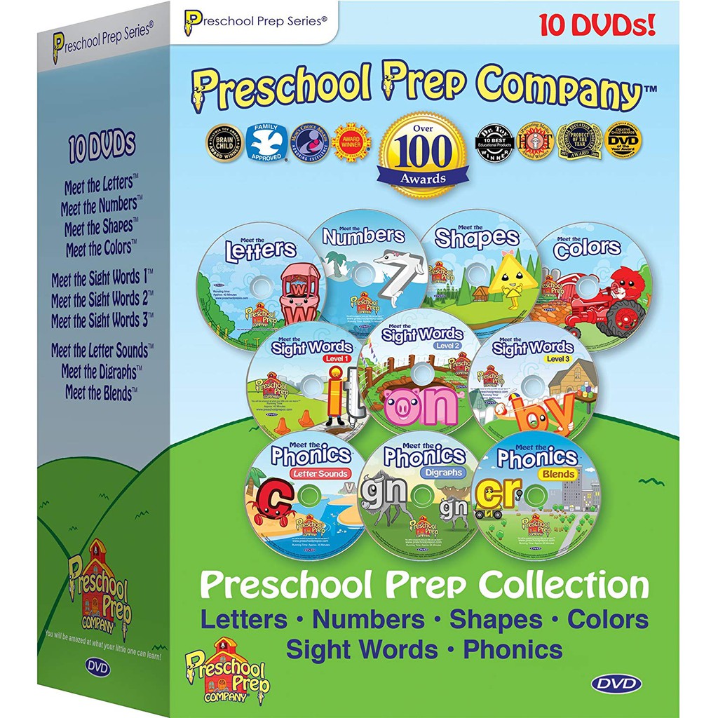 竭力萊姆】美國原裝PreSchool Prep Collection 全套10 DVD 幼兒語言