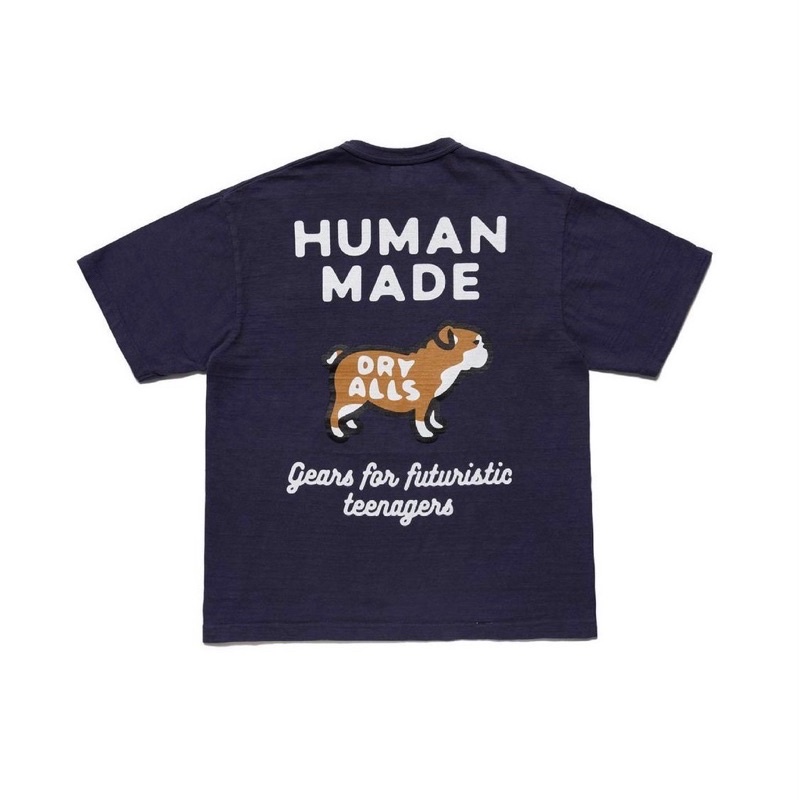 全新現貨HUMAN MADE POCKET T-SHIRT 口袋短T 鬥牛犬狗狗深藍XL | 蝦皮購物