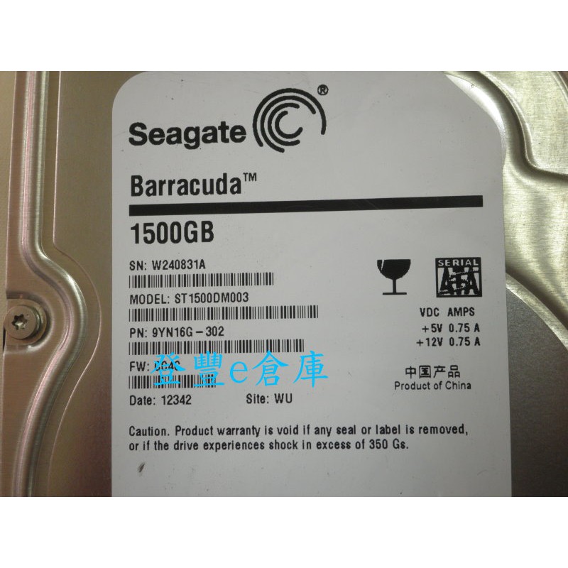 【登豐e倉庫】 YF285 Seagate ST1500DM003 1.5TB SATA3 硬碟 | 蝦皮購物
