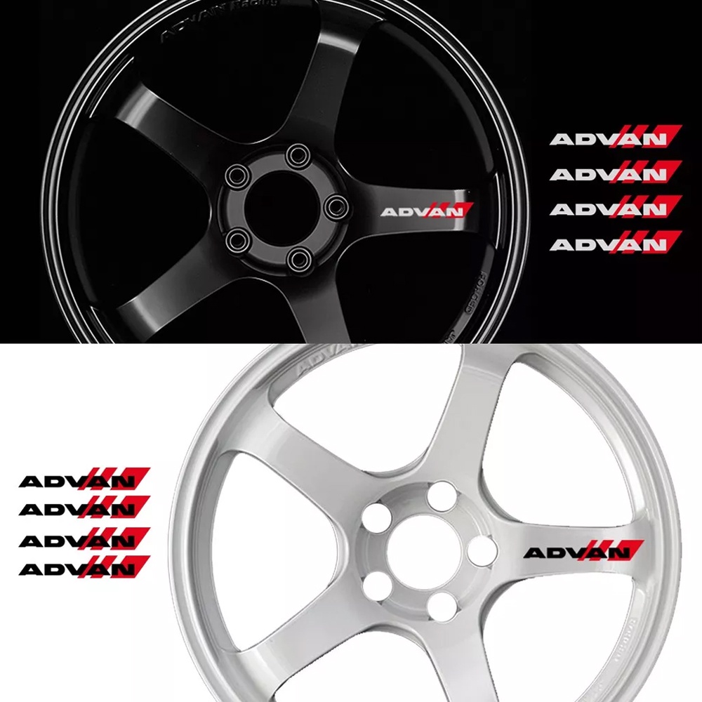 Advan RIM STICKER 100mm*20mm PVC 高品質白色黑色 | 蝦皮購物