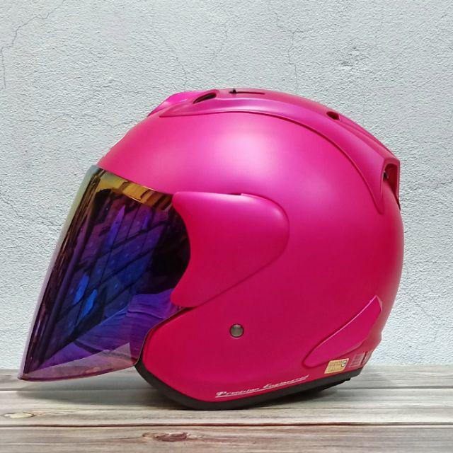 Product image ＋送原廠七彩電鍍片 世帽館安全帽2019最新款!! ONZA MAX-R6 maxr6代 R帽 素色 半罩 3/4罩 消光桃紅