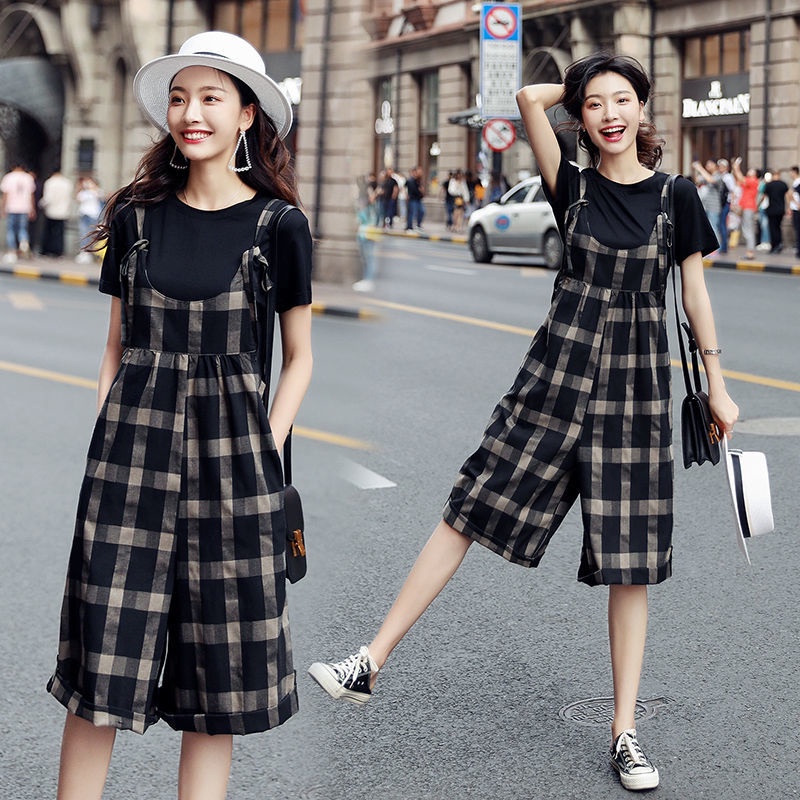 Overall very fairy female han edition loose 2022 brim minus揹 | 蝦皮購物