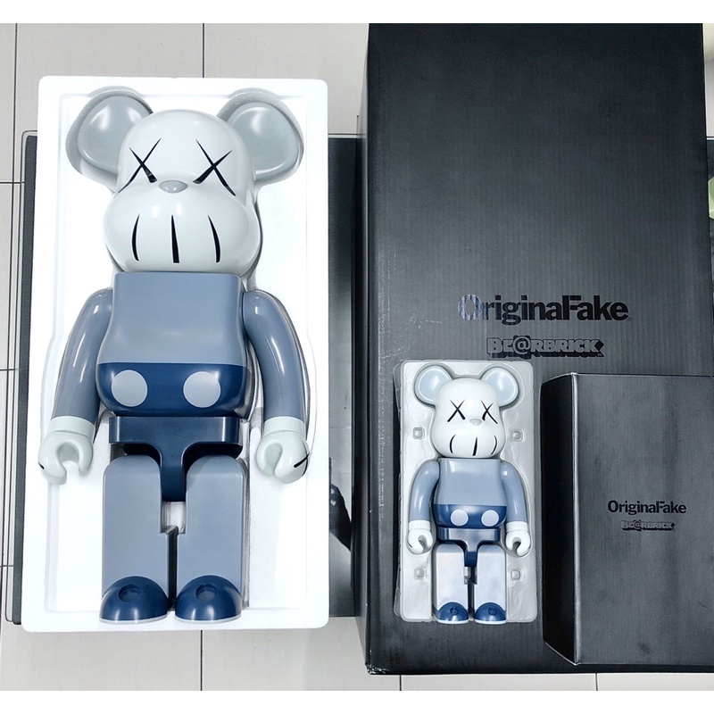 全新BE@RBRICK BEARBRICK KAWS 1000% ORIGINAL FAKE南青山bape熊王 三眼米奇