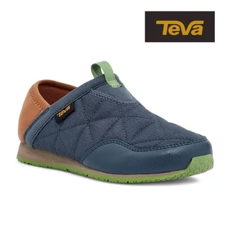 【TEVA】中大童 ReEmber 兩穿式防潑水菠蘿麵包鞋休閒鞋懶人鞋童鞋-藍灰色 (原廠現貨)