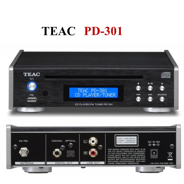 刷卡0利率分期~TEAC PD-301-X CD播放器.內建FM Tuner及配備USB插孔