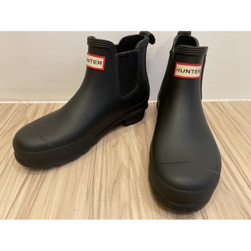 Hunter 女用雨靴黑色UK4/EU37/US6 | 蝦皮購物