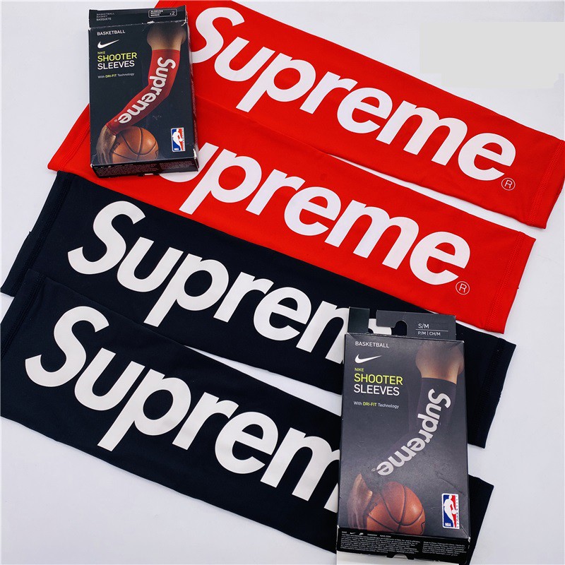 全新限量免運17FW Supreme Nike/NBA Shooting Sleeve 籃球運動紅色黑色