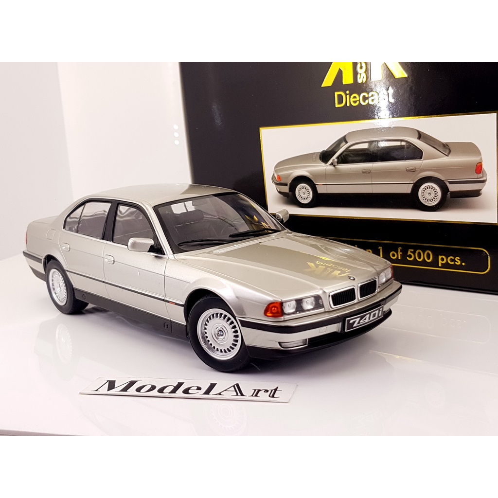 模型車藝】1/18 KK-Scale BMW 740i(E38)1994 Silver銀灰限量500