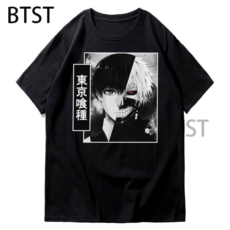 Tokyo Ghoul Kaneki Ken 動漫襯衫 Kawaii 圖案 T 恤原宿日本漫畫中性超大 T 恤 Ropa | 蝦皮購物