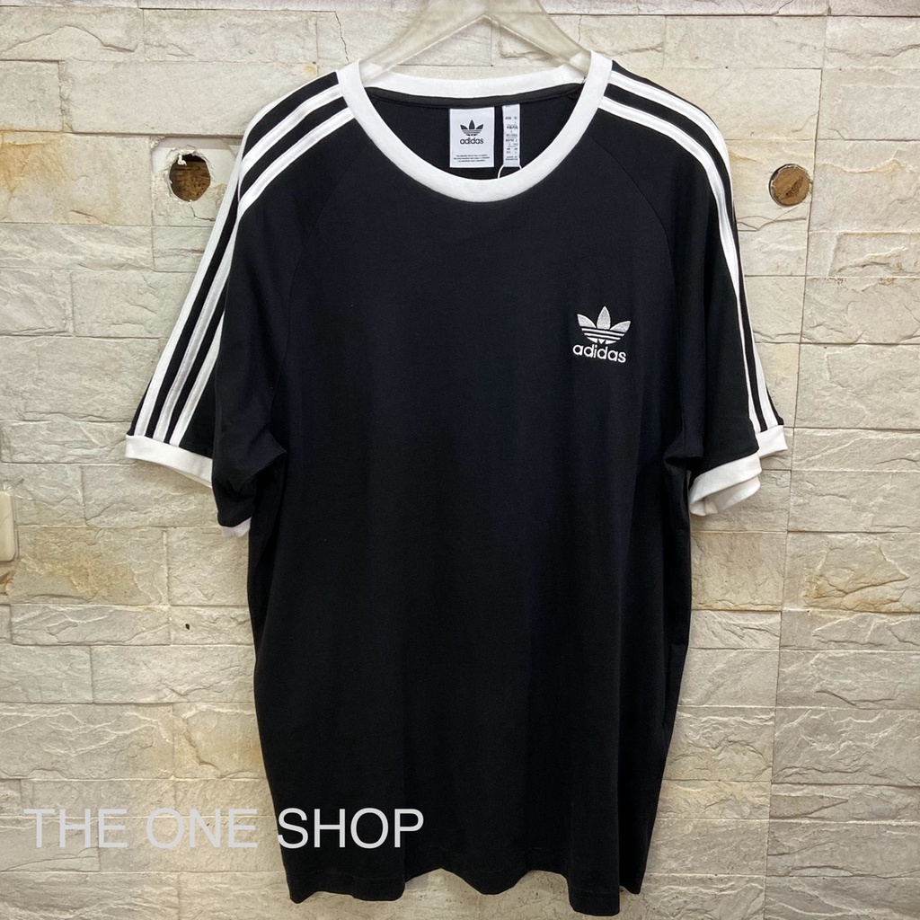 TheOneShop adidas 3-STRIPE 愛迪達衣服短袖上衣T恤短袖上衣黑色條紋 