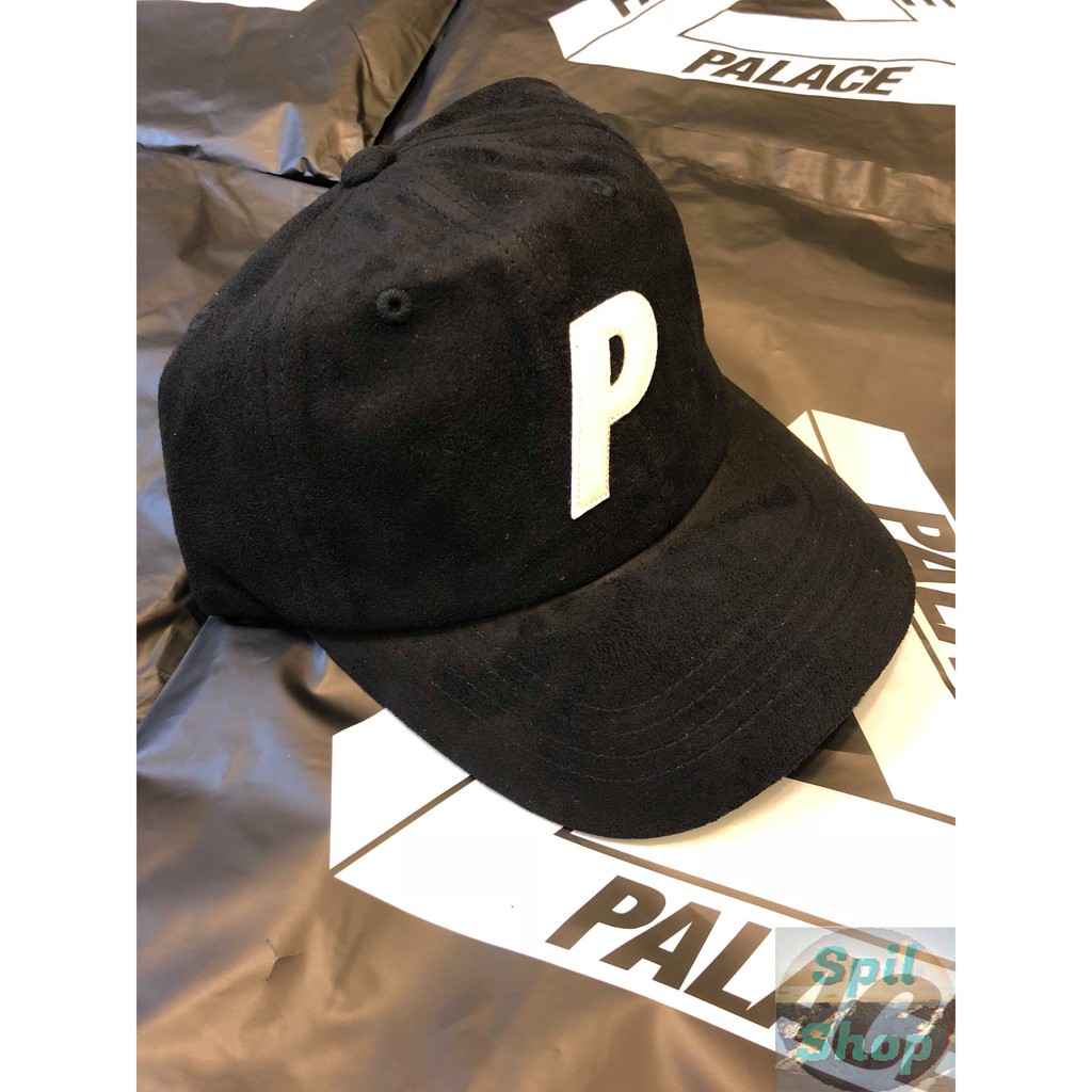 Spil_shop】現貨Palace 2018 夏季SUEDE P 6-PANEL BLACK 絨毛老帽黑