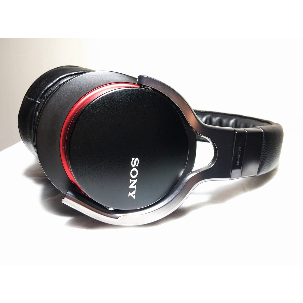 中古】SONY MDR-1R 全罩式耳機高分子液晶振膜耳罩式真皮頭樑真皮耳墊