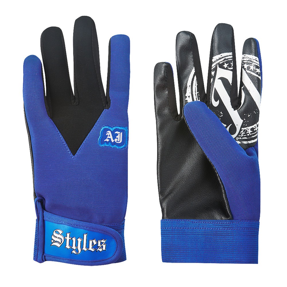 美國瘋潮]正版WWE AJ Styles Blue Replica Gloves 非凡AJ藍黑配色款