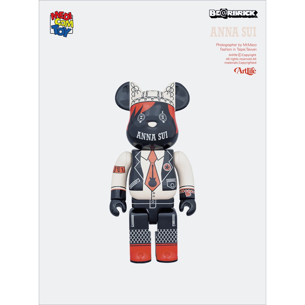 ArtLife @ MEDICOM BE@RBRICK ANNA SUI RED & BEIGE 400％ 蘇安娜| 蝦皮購物