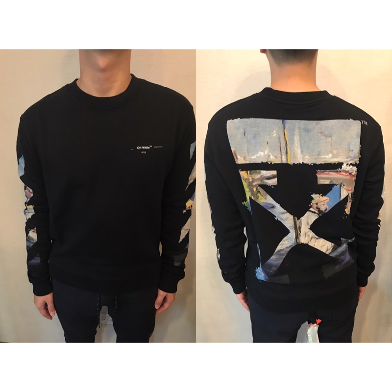 Limit精品✔️Off white offwhite 印象派油畫最新款大學t長袖