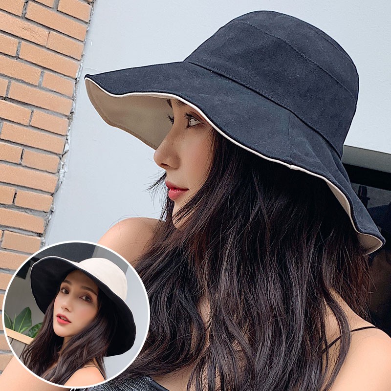【當天出貨現貨ing】大帽檐漁夫帽女韓版百搭夏季小雛菊遮臉大沿太陽帽子防曬遮陽帽潮 | 蝦皮購物