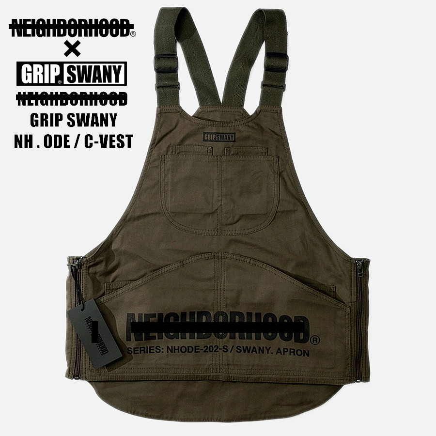 NEIGHBORHOOD GRIP SWANYコラボ　エプロンベスト ベスト？エプロン？ 2WAYで使えるグリップスワニーの難燃