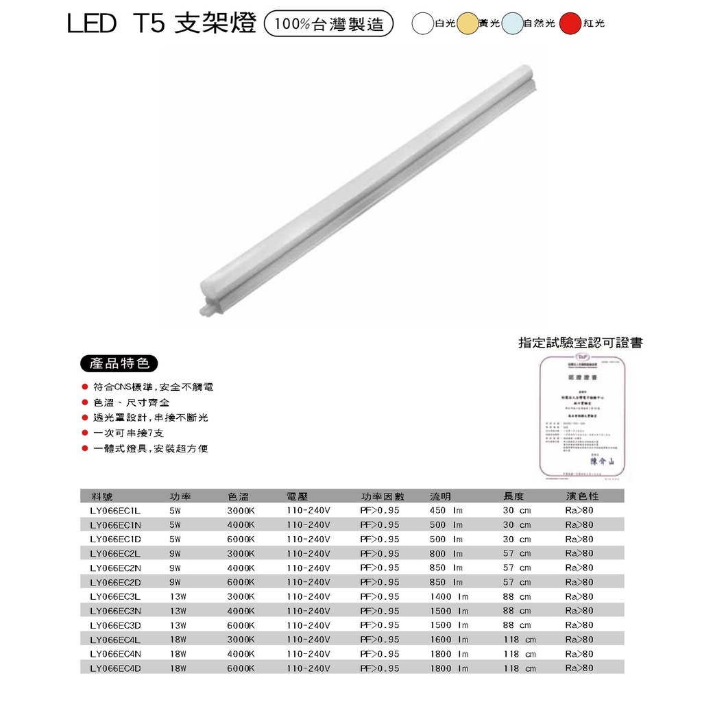 LED T5 支架燈 層板燈 串接燈 1尺 2尺 3尺 4尺 一體成型全塑含串接線 CNS 100%台灣 保固2年 | 蝦皮購物