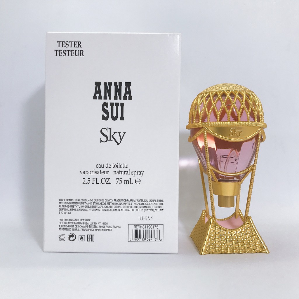 Anna Sui SKY 綺幻飛行女性淡香水TESTER ml 原廠環保紙盒包裝，內容