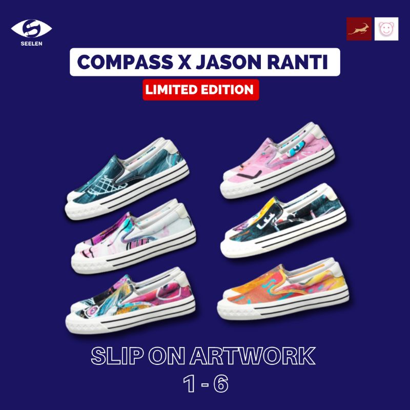 Compass x JASON RANTI SLIP ON ARTWORK 1 2 3 4 5 6 Original 1 蝦皮購物