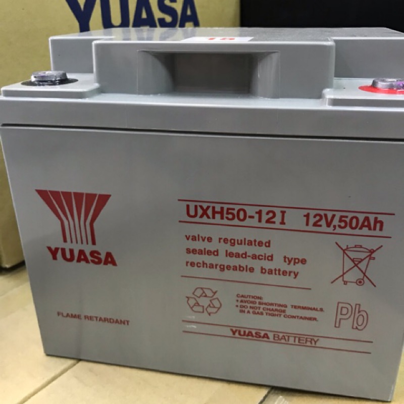 免運 YUASA50AH 湯淺UXH50-12I REC50A 高規格高品質 深循環電池不斷電50AH電池 50AH電瓶 | 蝦皮購物