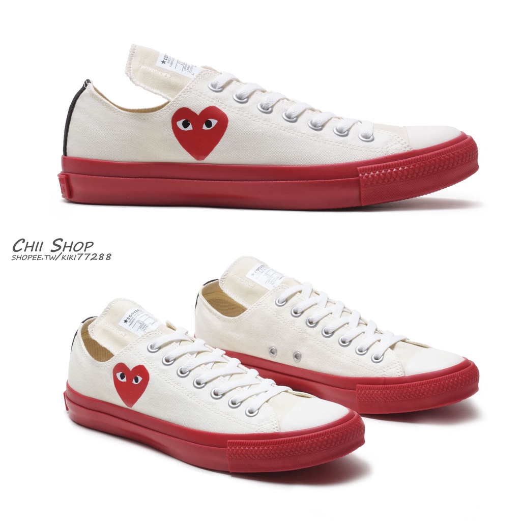 CHII】日本限定Converse × PLAY Comme des Garçons 日線川久保玲低筒紅