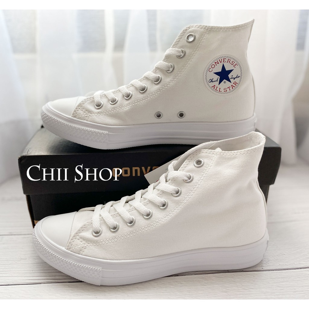 【CHII】日本代購 Converse ALL STAR LIGHT HI 輕量款 高筒 全白 白色 帆布鞋