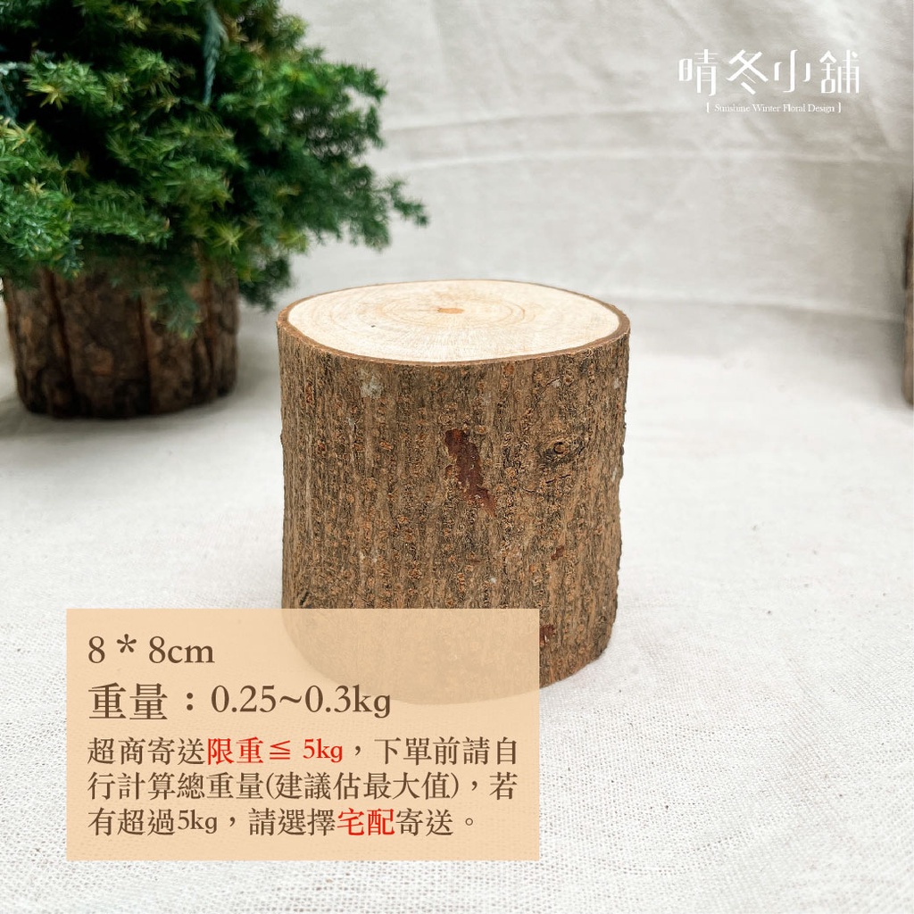 *晴冬小鋪*台灣天然原生木樁 6-15cm 乾燥花 聖誕樹底座 木底座 拍照道具 居家佈置 圓木塊 圓木底座 原木樁 | 蝦皮購物