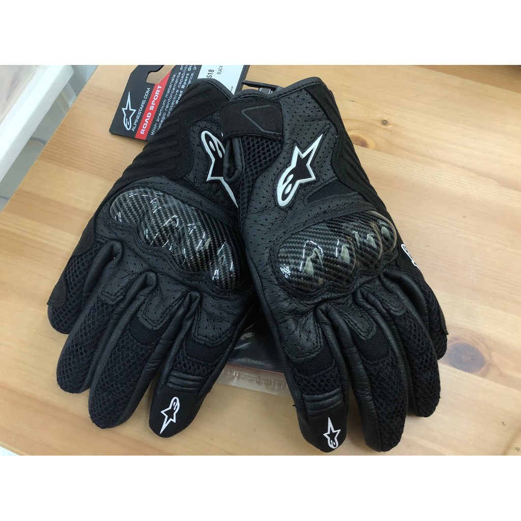 Alpinestars SMX-1 AIR V2 GLOVES 黑色A星夏季手套碳纖維觸控透氣卡夢