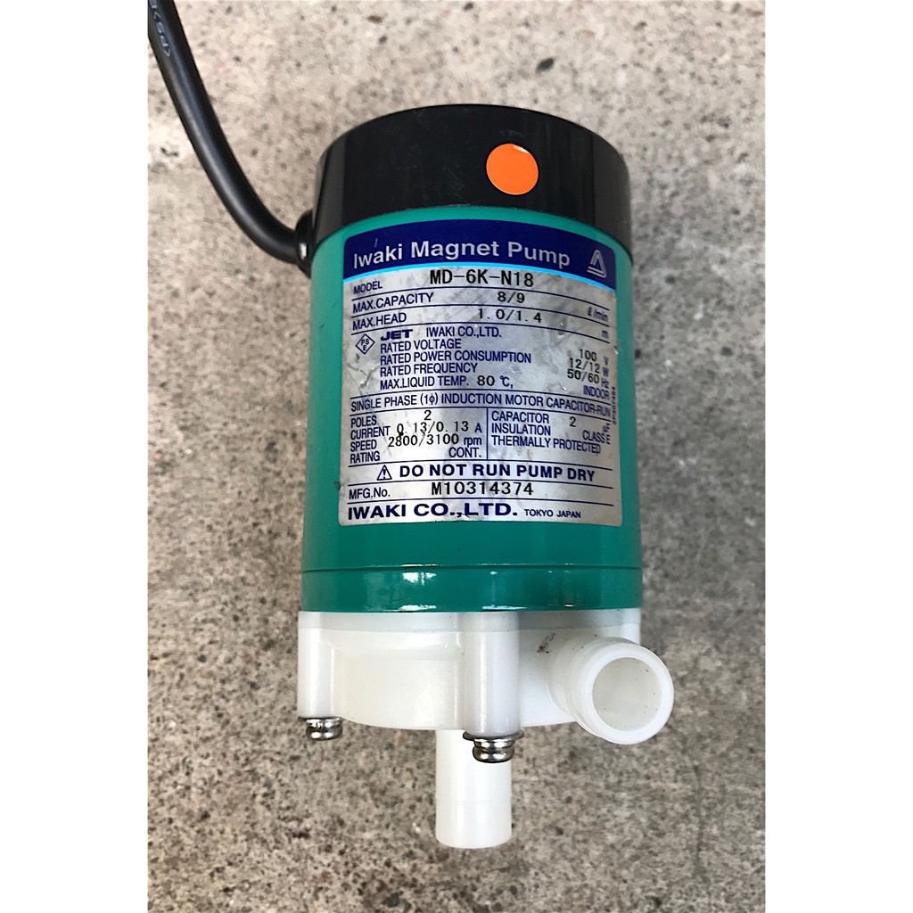 日本第一IWAKI MAGNET PUMP MD-6K-N(110V)無軸封磁力式耐酸鹼幫浦-酸鹼