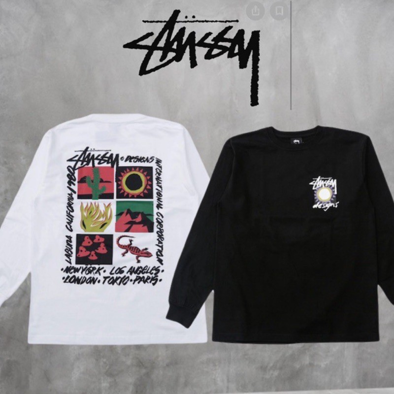 美國🇺🇸STUSSY HIGH DESERT LS TEE新品 高地 沙漠塗鴉 長袖T恤 男女薄款 上衣 潮流 嗚嗚