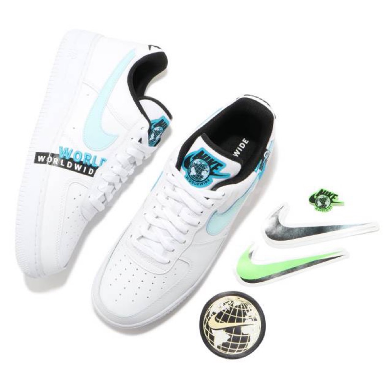 NIKE AIR FORCE LV8 WW Worldwide AF1藍色黃色CK6924-100 CK6924