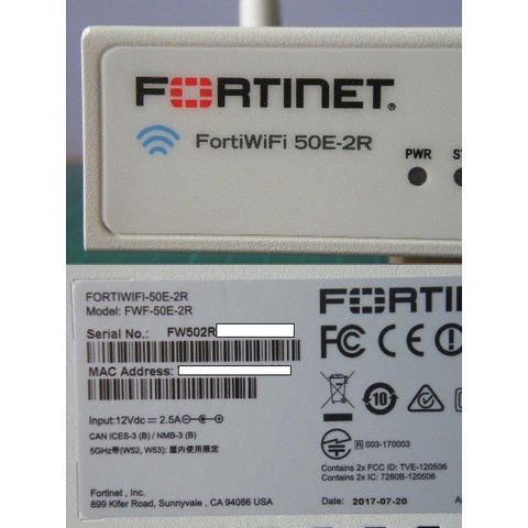 Fortinet FortiWifi FWF-50E-2R 無線UTM 授權至2022/2023/2024 Fortinet FortiWifi FWF-50E-2R 無線UTM 授權至2022/2023/2024