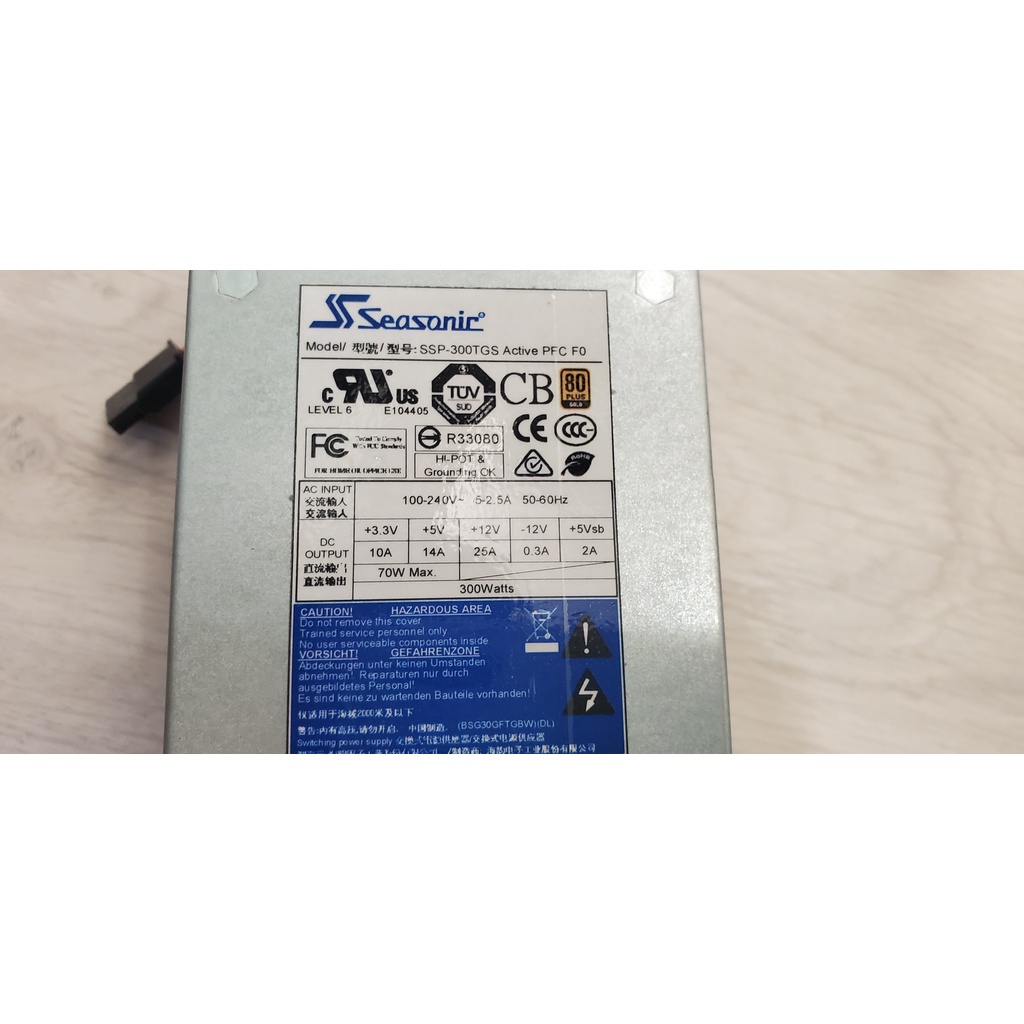 Fonte TFX Seasonic SS-300, 300W 80 Plus Bronze, PFC Ativo - SS-300 - Semi nova – Tudo para o seu Computador