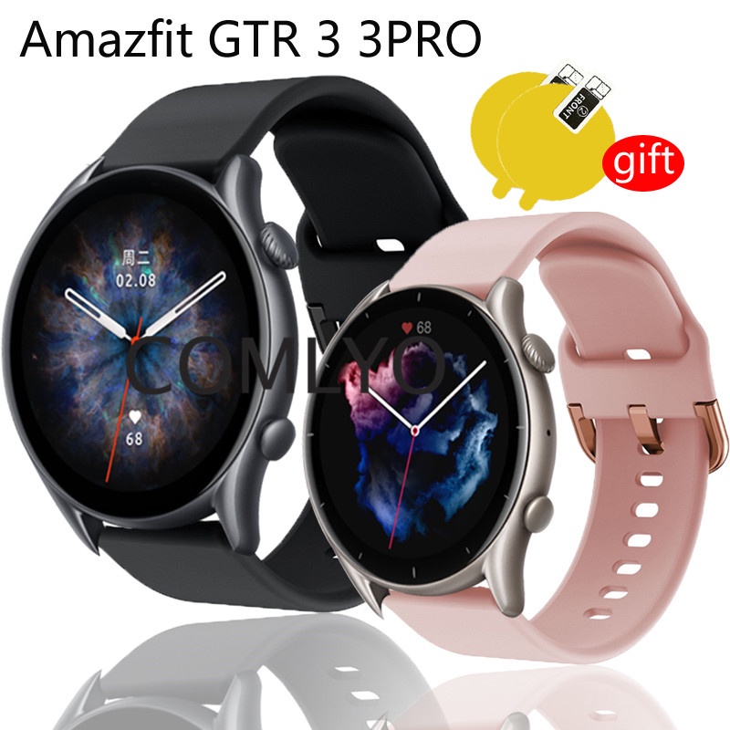 XIAOMI 小米華米Amazfit GTR 3 gtr3 Pro 錶帶運動硅膠柔軟防水腕帶屏幕