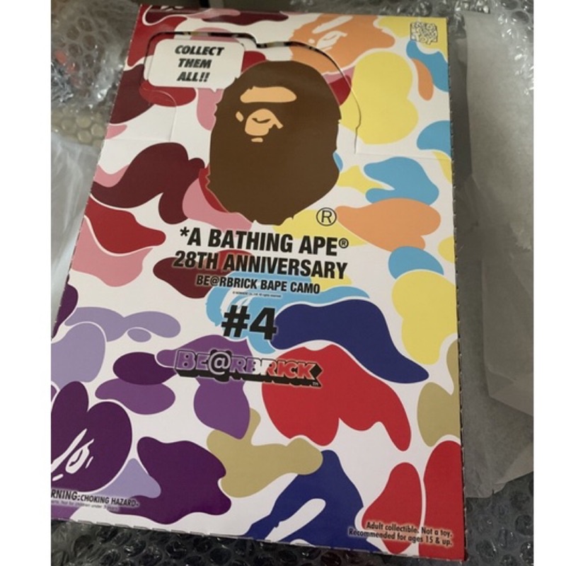 A BATHING APE(R) 28TH ANNIVERSARY BE@RBRICK BAPE CAMO#4 100% | 蝦皮購物