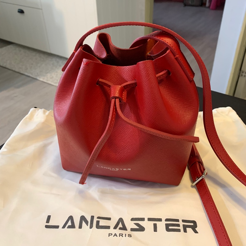 二手 法國 LANCASTER全真皮小水桶包 | 蝦皮購物