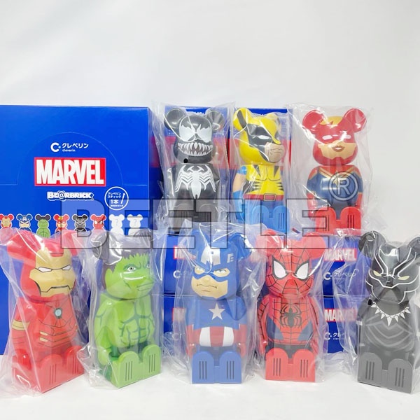 BEETLE BE@RBRICK CLEVERIN MARVEL 復仇者聯盟鋼鐵人蜘蛛人猛毒盒抽已