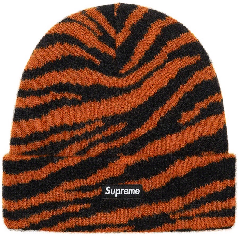 Supreme mohair beanie (FW20) tiger stripe 虎紋毛帽| 蝦皮購物