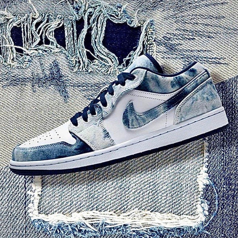 Focus Store】 Air Jordan 1 Low Washed Denim 丹寧水洗CZ8455-100