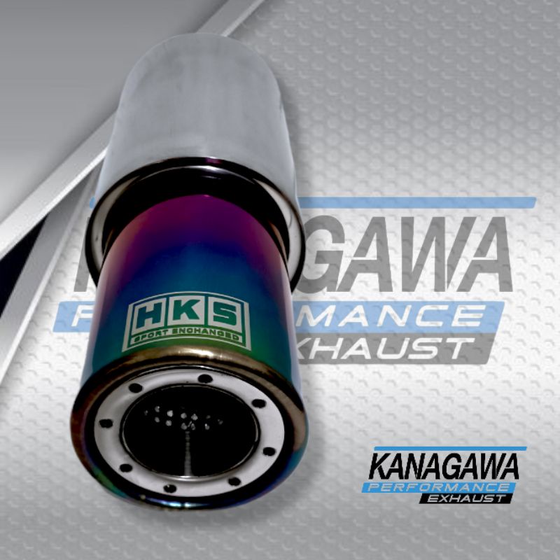 Hks Gronel Stainles Bass Round Rainbow Car Racing Exhaust | 蝦皮購物